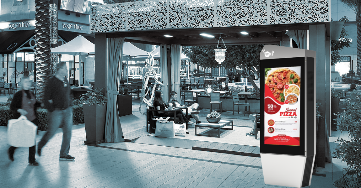 Application scenarios of semi-outdoor displays