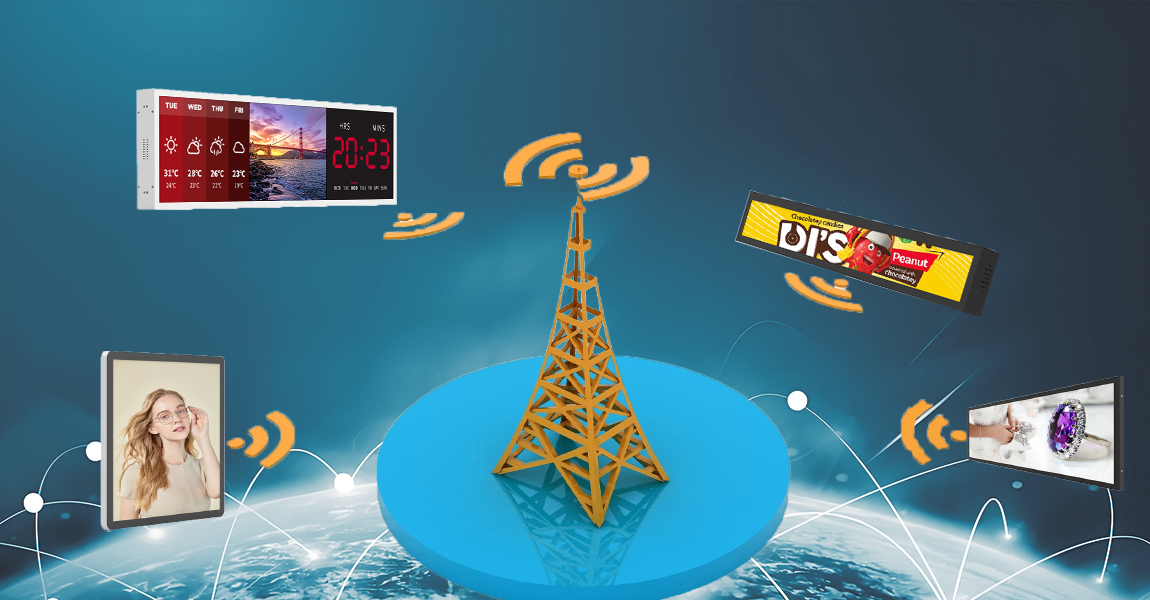 Controlling Android digital displays using mobile data