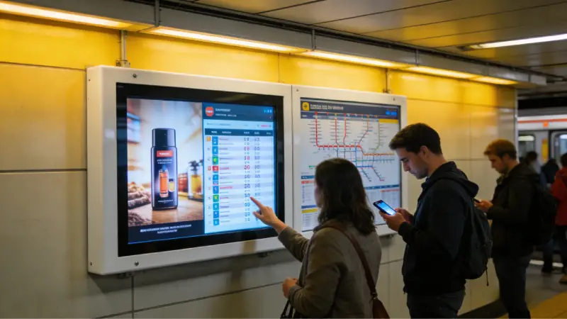 Metro digital signage makes travel more convenient